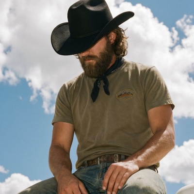 Kapelusze - Gårda Dubois Wool Felt Cowboy (czarny)