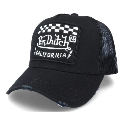 Czapka z daszkiem - Von Dutch Square Patch Trucker (czarny)