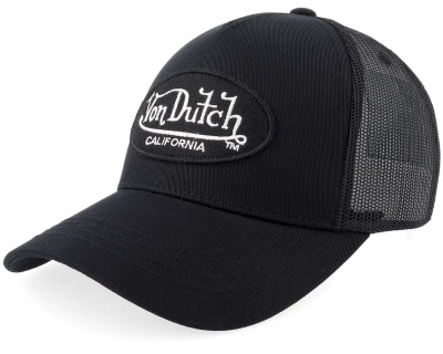 Czapka z daszkiem - Von Dutch Oval Patch Trucker (czarny)