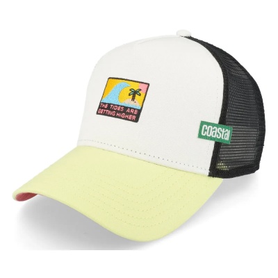 Czapka z daszkiem - Coastal HFT HigherTides Trucker (biały/żółty/czarny)