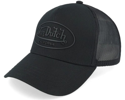 Czapka z daszkiem - Von Dutch Oval Patch Cotton Trucker (czarny)