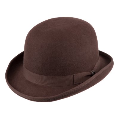 Kapelusze - Jaxon English Bowler Hat (brązowy)