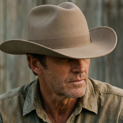 Kapelusze - Gårda Pocatello Crushable Wool felt Western hat (beżowy)