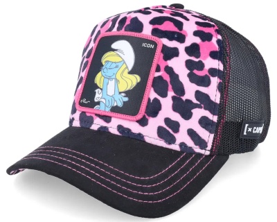 Czapka z daszkiem - Capslab Leopard Smurf Trucker (różowy/czarny)