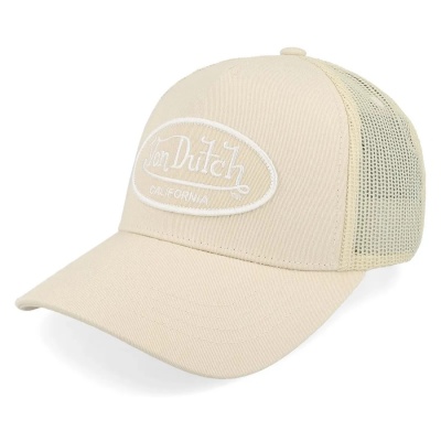 Czapka z daszkiem - Von Dutch Oval Patch Trucker (beżowy)