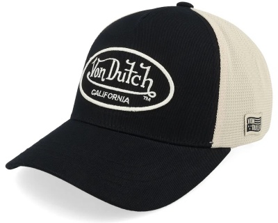 Czapka z daszkiem - Von Dutch Embroidery Oval Trucker (czarny/biały)