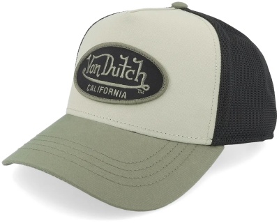 Czapka z daszkiem - Von Dutch Embroidery Trucker (czarny/biały/zielony)