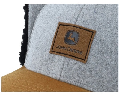 Czapka z daszkiem - John Deere Winter Cap (szary/beżowy/czarny)