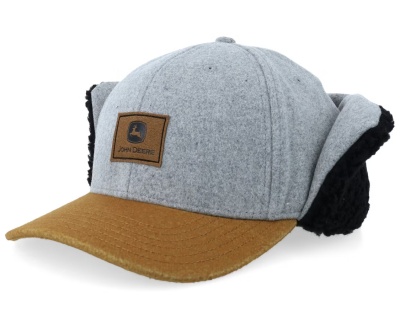 Czapka z daszkiem - John Deere Winter Cap (szary/beżowy/czarny)