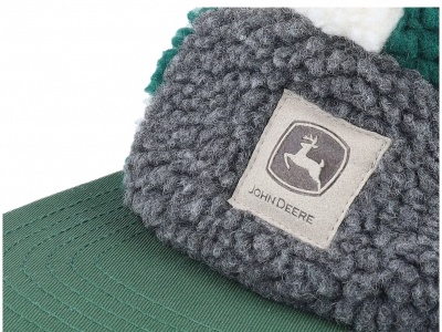 Czapka z daszkiem - John Deere Winter Cap (zielony/szary/biały)