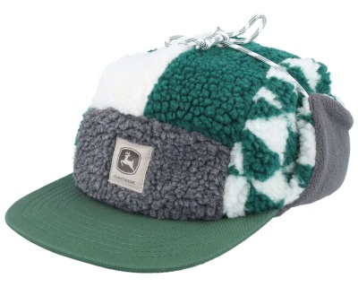 Czapka z daszkiem - John Deere Winter Cap (zielony/szary/biały)
