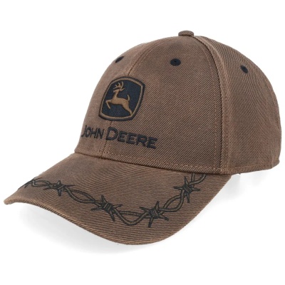 Czapka z daszkiem - John Deere Oilskin Logo Cap (brązowy)