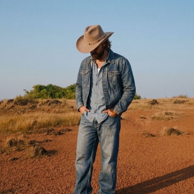 Kapelusze - Gårda Bowmont Crushable Wool felt Western hat (greige)