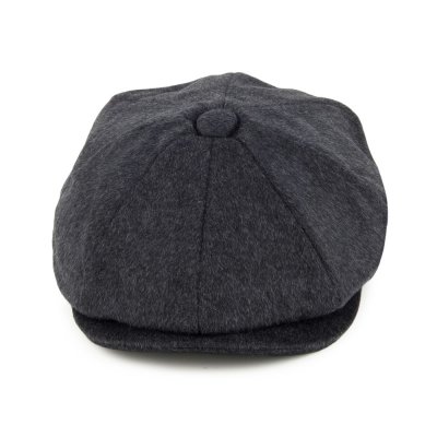 Kaszkiet - Jaxon Pure Wool Harlem Newsboy Cap (ciemno szary)