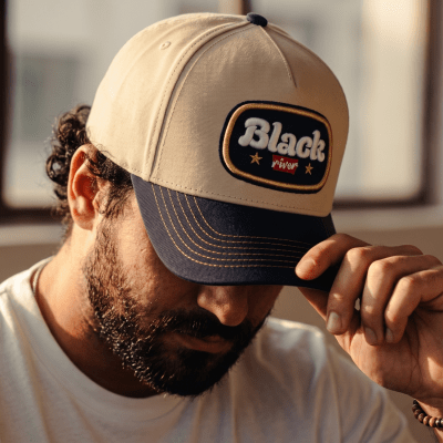 Czapka z daszkiem - Black River Reno Cotton Snapback (kremowy/granatowy)