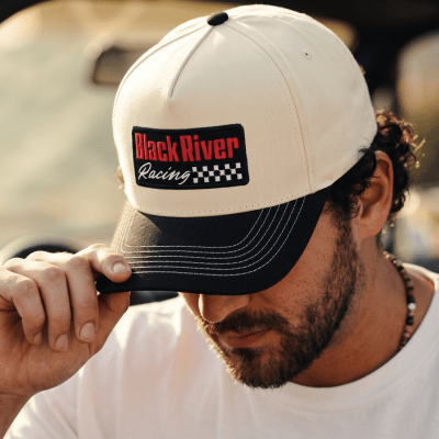 Czapka z daszkiem - Black River Racing Cotton Snapback (ecru/czarny)