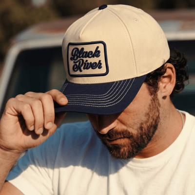 Czapka z daszkiem - Black River Denver Cotton Snapback (kremowy/granatowy)