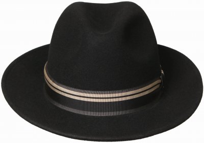 Kapelusze - Gårda Montefalco Fedora Wool Hat (czarny)