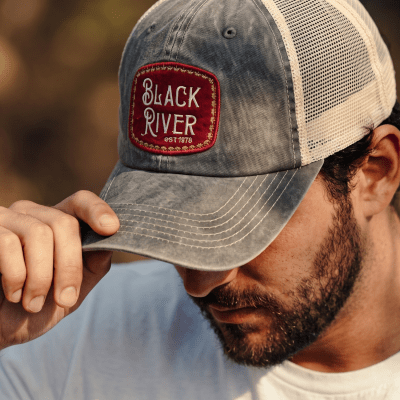 Czapka z daszkiem - Black River Spokane Washed Trucker (oliwkowy/krem)