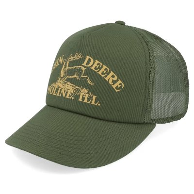 Czapka z daszkiem - John Deere Vintage JD TM Print Cap (ciemnozielony)