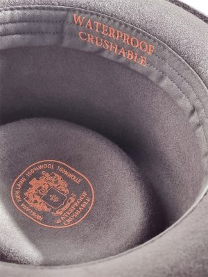 Kapelusze - Gårda Gallio Pork Pie Wool Hat (szary)