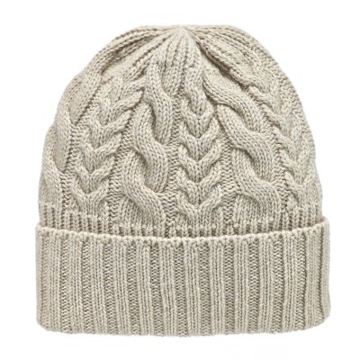 Czapka - Gårda Villars Cable Knit Wool Mix Beanie (beżowy)