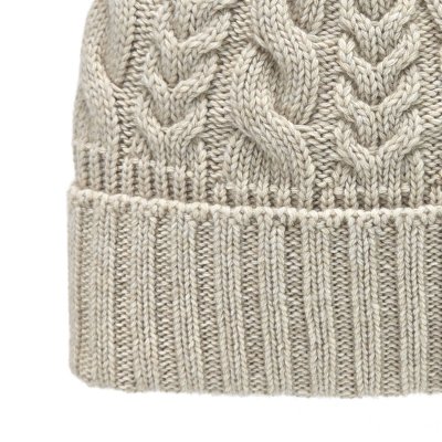 Czapka - Gårda Villars Cable Knit Wool Mix Beanie (beżowy)