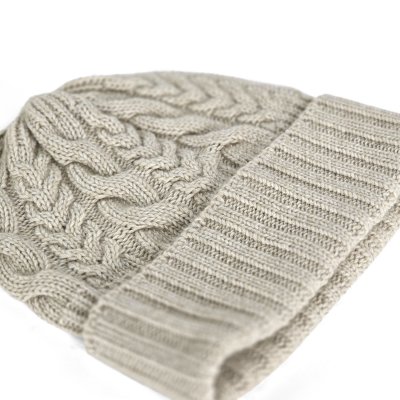 Czapka - Gårda Villars Cable Knit Wool Mix Beanie (beżowy)