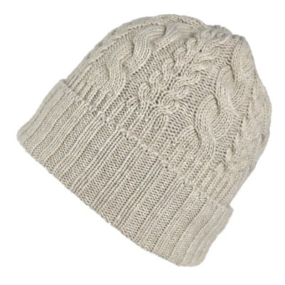 Czapka - Gårda Villars Cable Knit Wool Mix Beanie (beżowy)