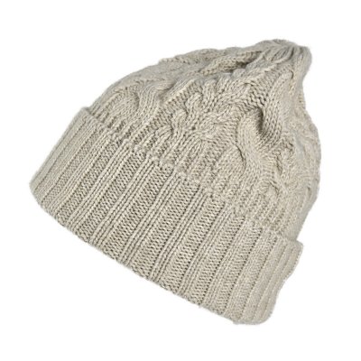 Czapka - Gårda Villars Cable Knit Wool Mix Beanie (beżowy)
