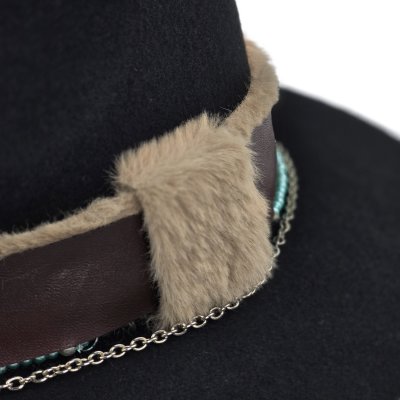 Kapelusze - Gårda Luton Fedora (czarny)