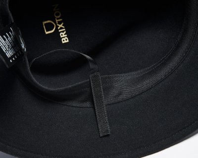 Kapelusze - Brixton Messer Fedora Wool (czarny)