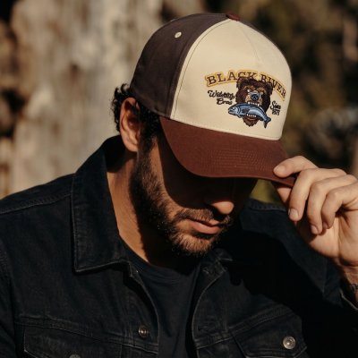 Czapka z daszkiem - Black River Wildlife Crew Trucker (beżowy/zielony/brązowy)