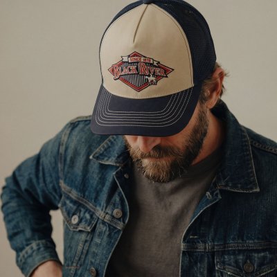 Czapka z daszkiem - Black River Legacy Trucker (kremowy/granatowy)