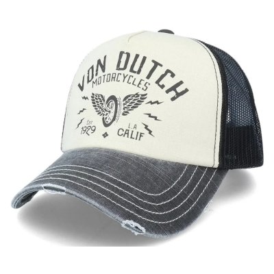 Czapka z daszkiem - Von Dutch Crew 2 Trucker (biały/czarny)