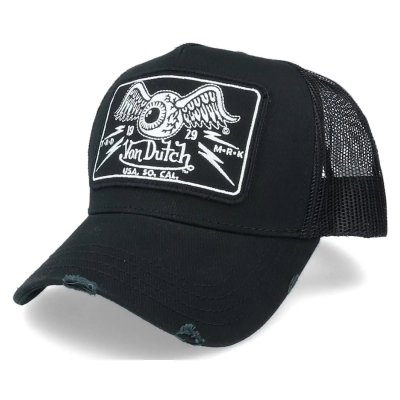 Czapka z daszkiem - Von Dutch Square Patch Trucker (czarny)