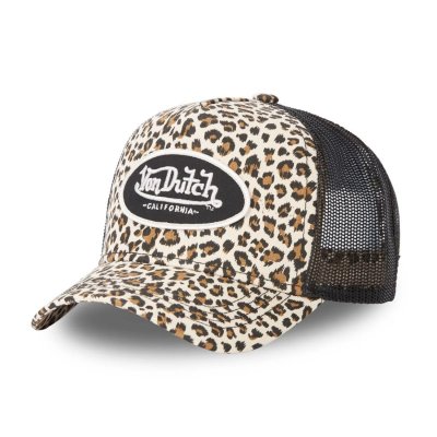 Czapka z daszkiem - Von Dutch Oval Patch Trucker (lampart)