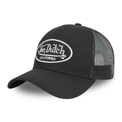 Czapka z daszkiem - Von Dutch Oval Patch Trucker (czarny/biały)