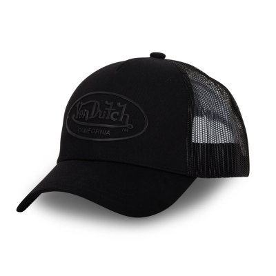 Czapka z daszkiem - Von Dutch Oval Patch Cotton Trucker (czarny)