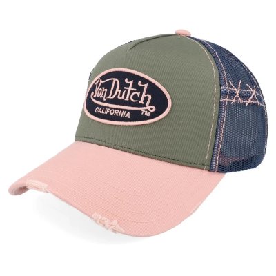 Czapka z daszkiem - Von Dutch Oval Patch Trucker (różowy/wielokolorowy)