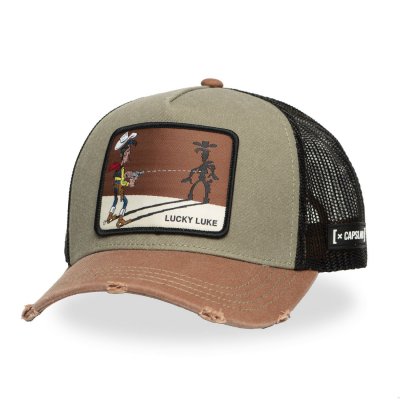 Czapka z daszkiem - Capslab Lucky Luke Trucker (brązowy/szary)