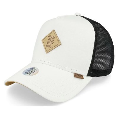 Czapka z daszkiem - Djinns HFT Jersey Patch Trucker (biały/czarny)