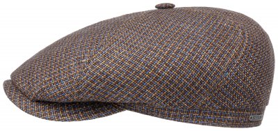 Kaszkiet - Stetson 6-panel Wool/Linen Flat cap (niebieski)