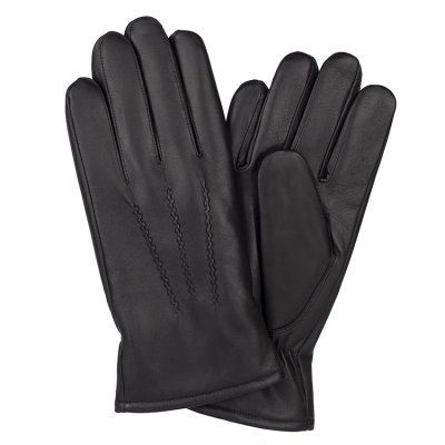 Rękawice - HK Men's Leather Glove with Fleece ile Lining (Czarny)