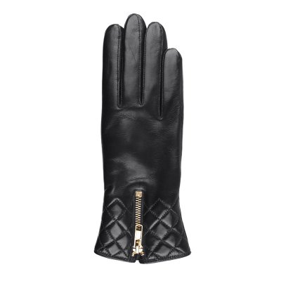 Rękawice - HK Women's Hairsheep Leather Glove with Gold Zip (Czarny)