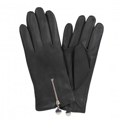 Rękawice - HK Women's Hairsheep Leather Zip Glove with Wool Lining (Czarny)