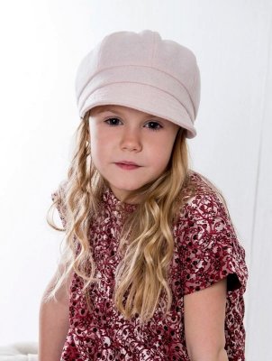 Czapka - CTH Ericson Regina Jr. Herringbone (różowy)