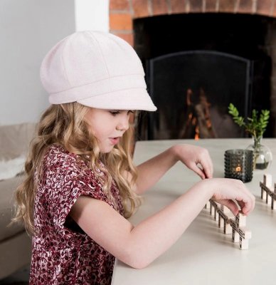 Czapka - CTH Ericson Regina Jr. Herringbone (różowy)