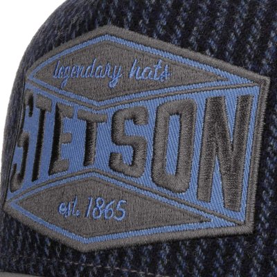 Caps - Stetson Trucker Cap Goat Suede Wool (niebieski/szary)