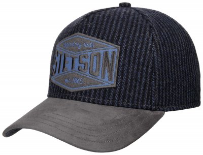 Caps - Stetson Trucker Cap Goat Suede Wool (niebieski/szary)